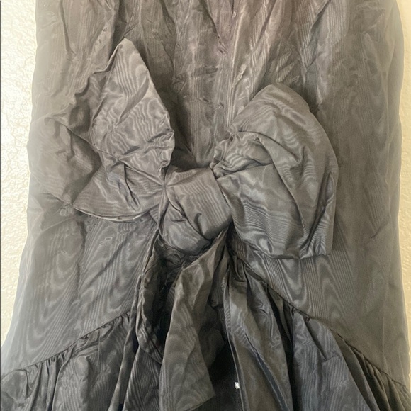 Vintage Black Sweetheart Strapless Tiered Dress Size M - Picture 3 of 9